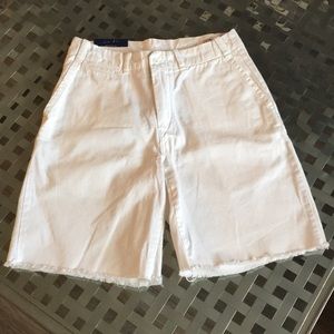 Polo Ralph Lauren shorts. NWT. Deck wash white with raw hem. Cotton. Size 30